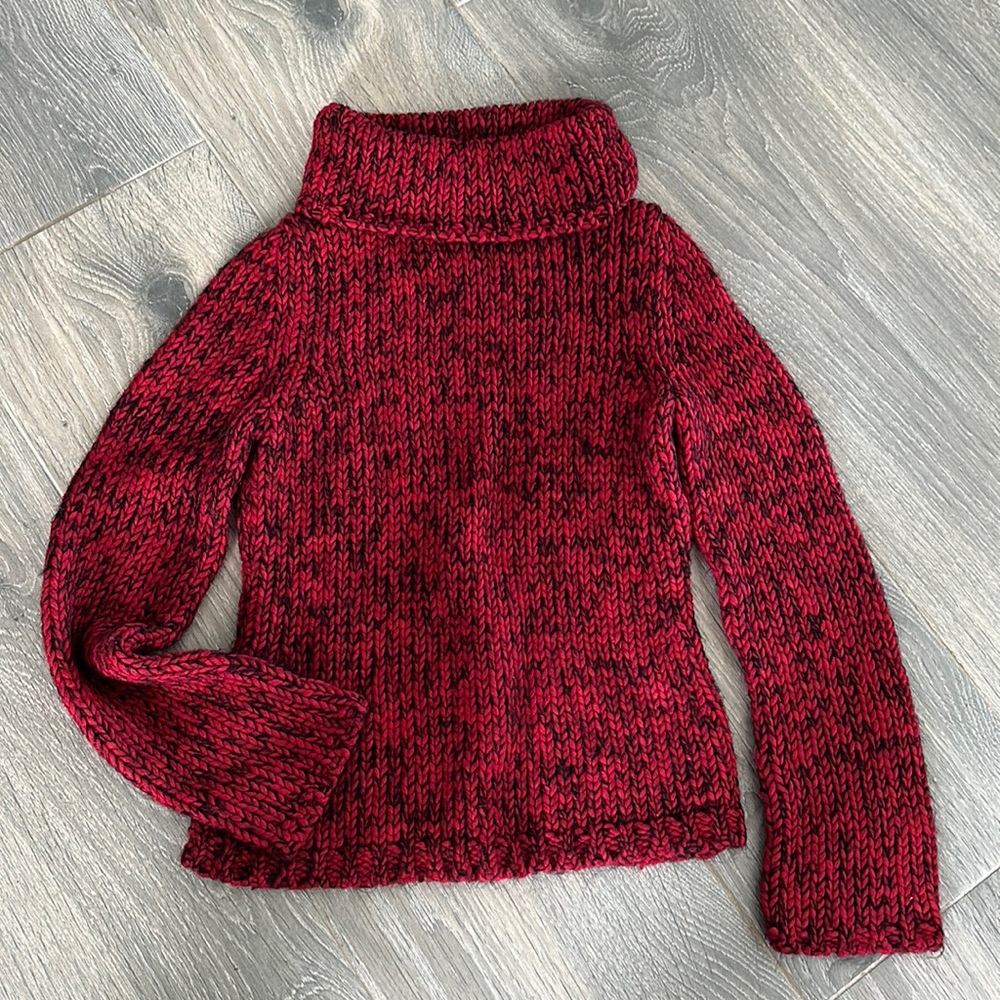 Red and black sweater